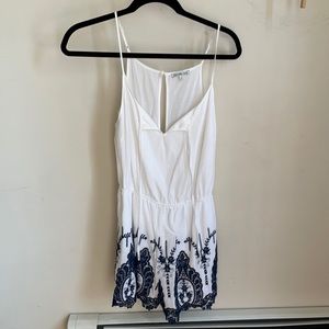 White and blue lace romper!💙